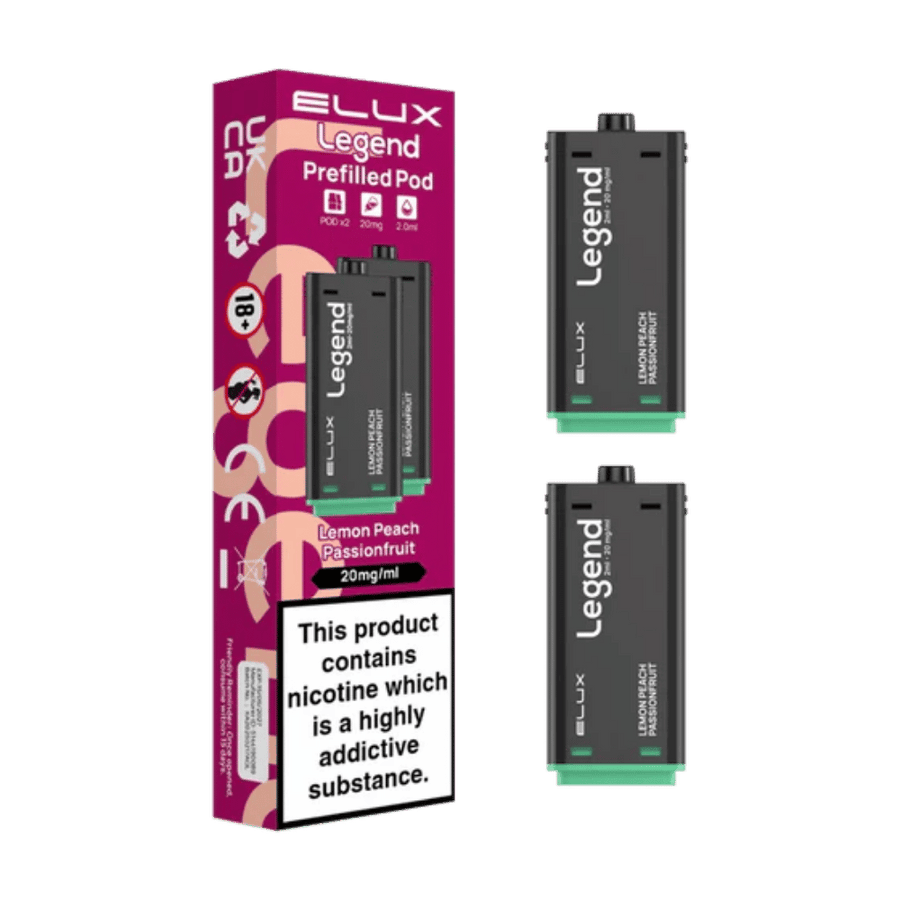 Elux Legend 1500 Lemon Peach Passionfruit prefilled pod vape kit