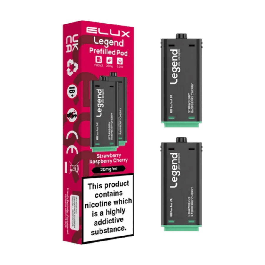 Elux Legend 1500 Strawberry Raspberry Cherry prefilled pod vape kit