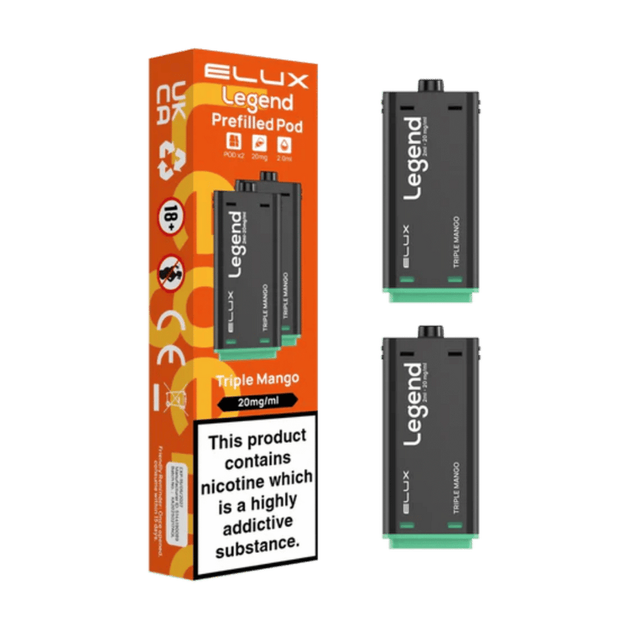 Elux Legend 1500 Triple Mango prefilled pod vape kit