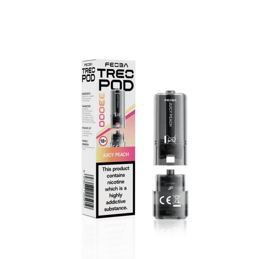 Feoba Treo 33K Juicy Peach prefilled pod vape kit