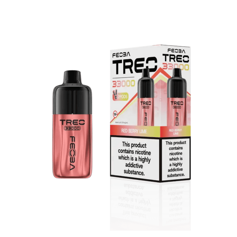 Feoba Treo 33K Red Berry Lime prefilled pod vape kit