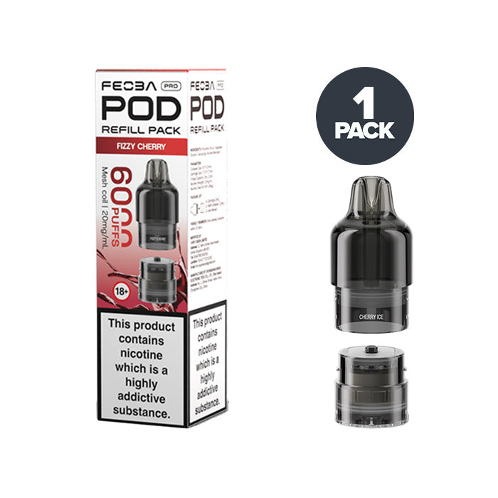 Feoba Pro 6000 Fizzy Cherry prefilled pod vape kit