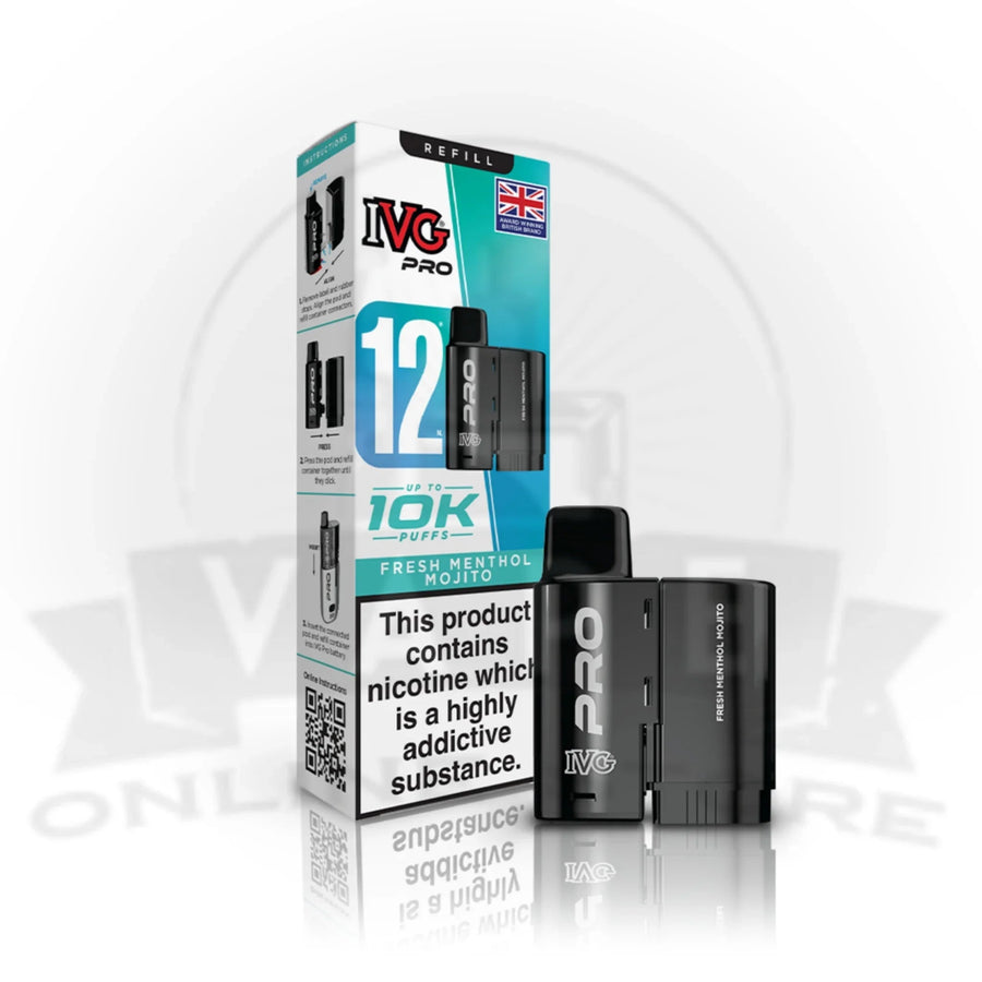 IVG Pro 12 Fresh Menthol Mojito prefilled pod vape kit