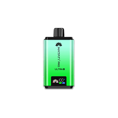 Hayati Pro Ultra Plus 25000 Puffs Fresh Mint rechargeable pod kit with green design
