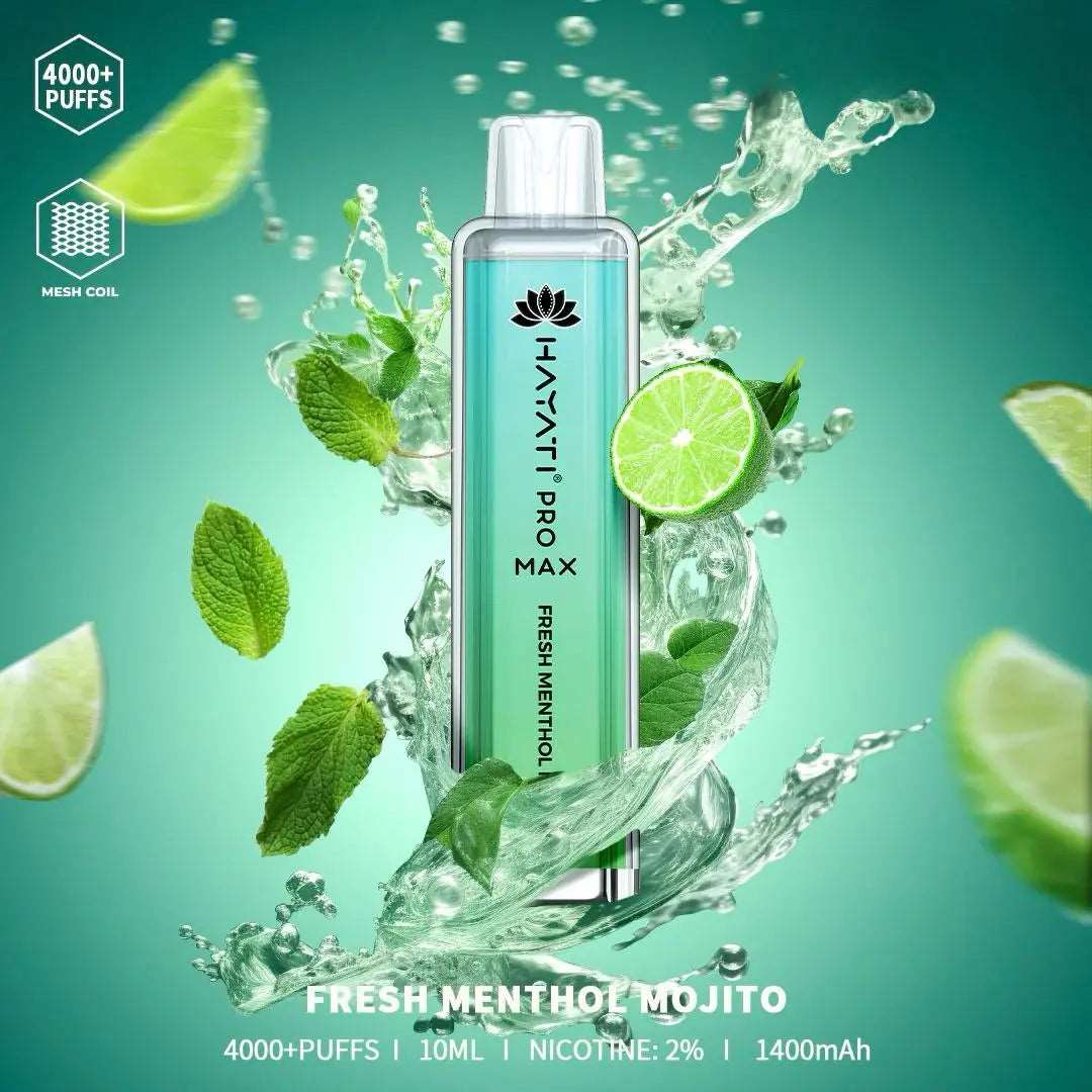 Hayati pro max Fresh Menthol Mojito 4000 Puffs - Vape 7 Store