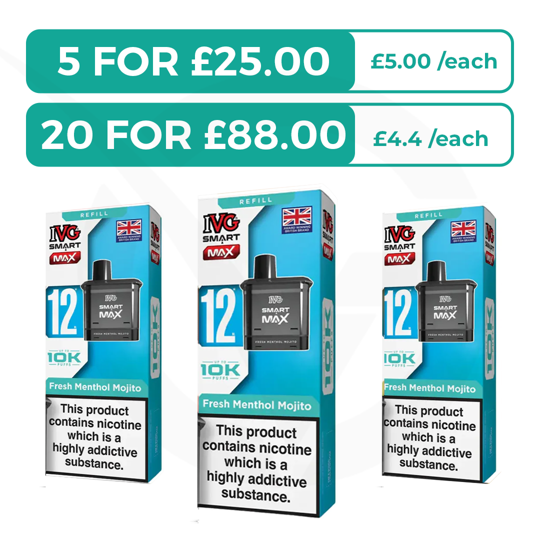 IVG Smart Max 10K Fresh Menthol Mojito prefilled pod vape kit