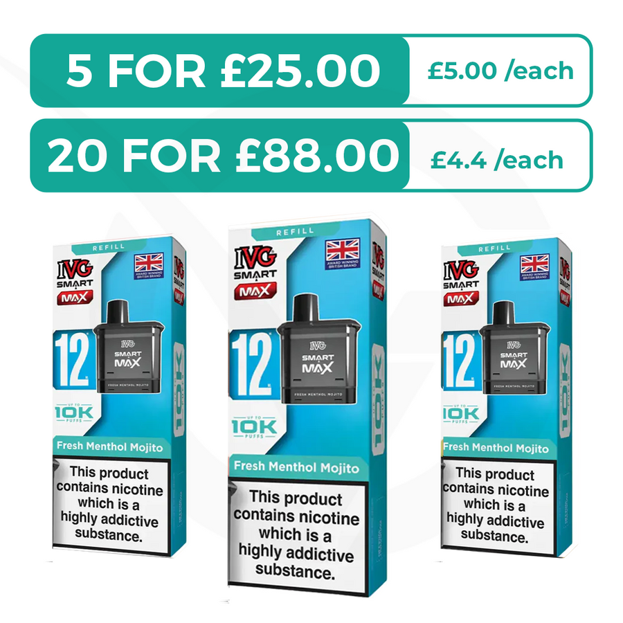IVG Smart Max 10K Fresh Menthol Mojito prefilled pod vape kit