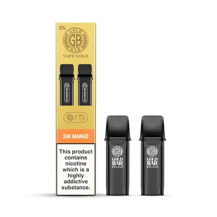 Gold Bar Reload Pods Pk of prefilled pod vape kit
