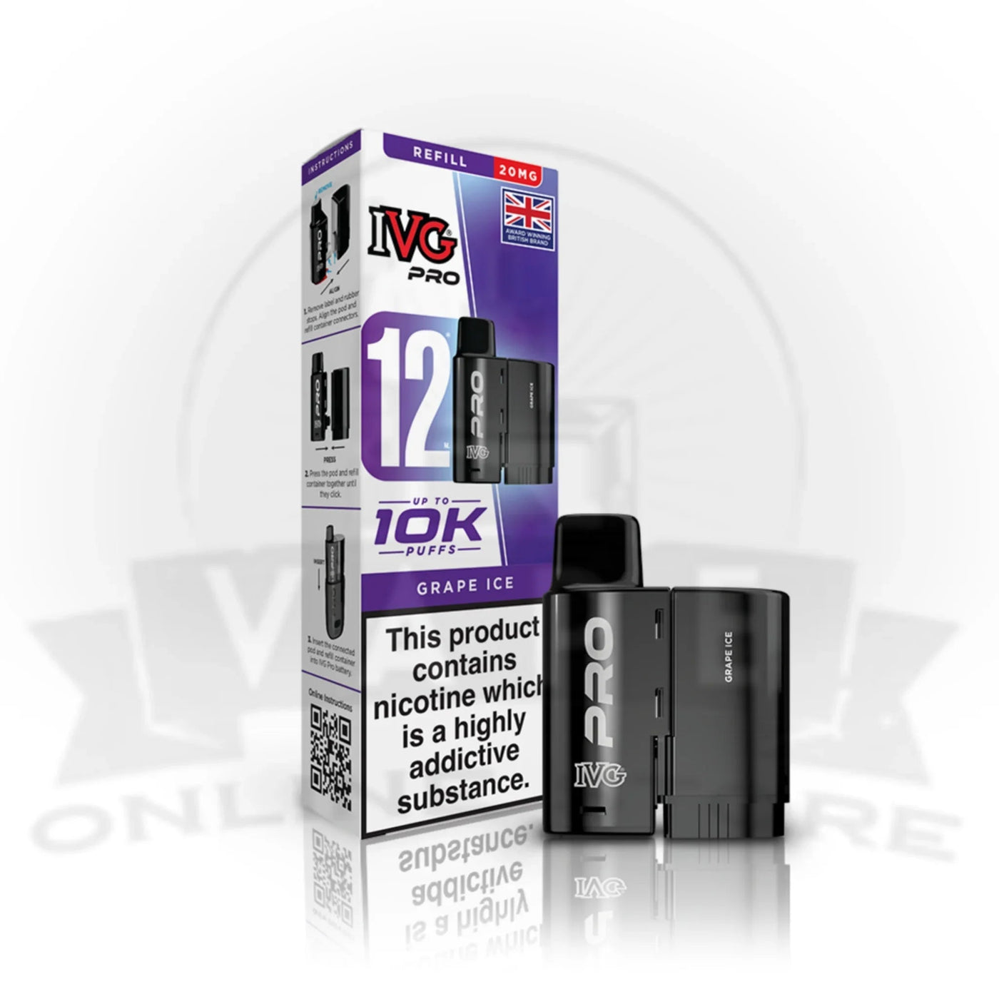 IVG Pro 12 Grape Ice prefilled pod vape kit