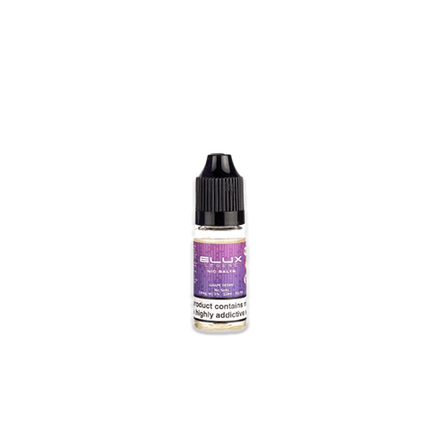 Elux Nic Salt Grape 10ml 20mg e-liquid bottle pure dark Concord grape natural fruit