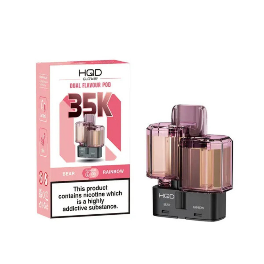 HQD Glow Air 35K Bear Rainbow prefilled pod vape kit