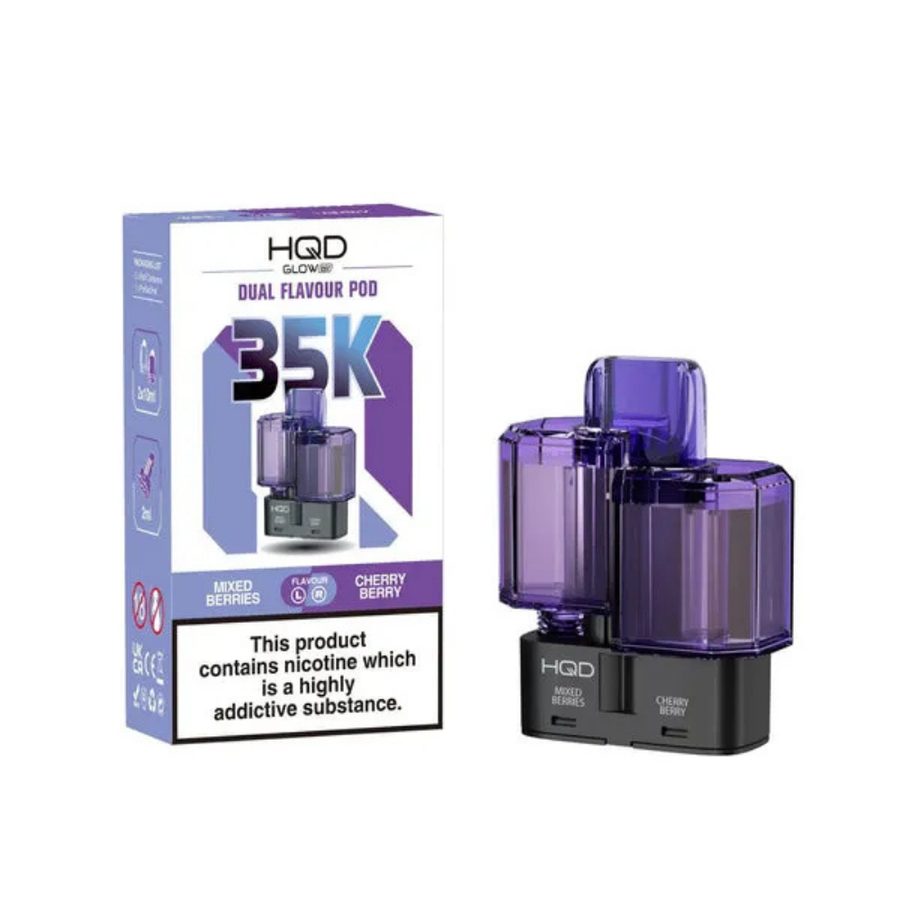 HQD Glow Air 35K Mixed Berries Cherry Berry prefilled pod vape kit