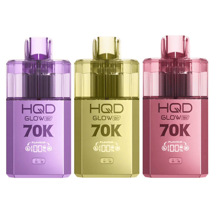 HQD Glow Air 35K 70K Fresh Mint Lemon Lime prefilled pod vape kit