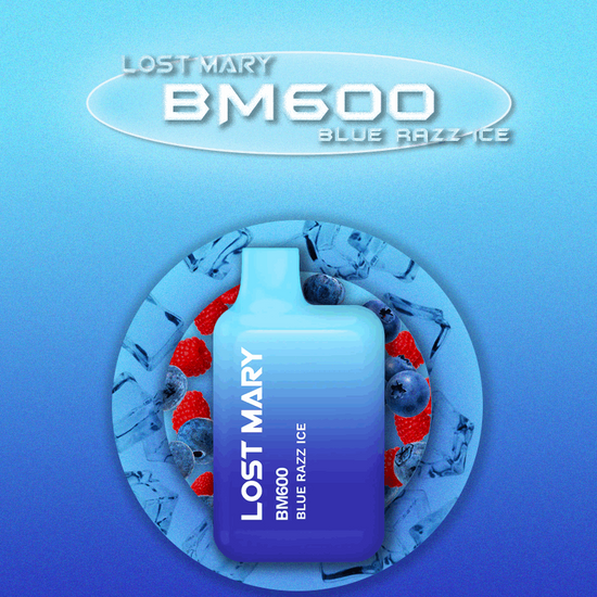 Lost Mary 600 Puffs Blue Razz Ice - Vape 7 Store