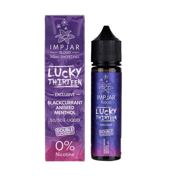 Imp Jar 50ml Shortfill Blackcurrant Aniseed Menthol Lucky Thirteen shortfill e-liquid