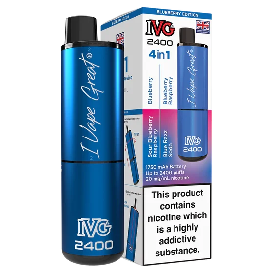 IVG 2400 Blueberry Edition prefilled pod vape kit