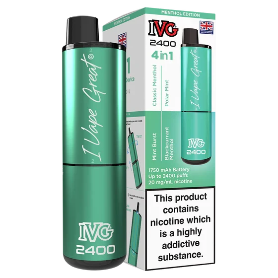IVG 2400 Menthol Edition prefilled pod vape kit
