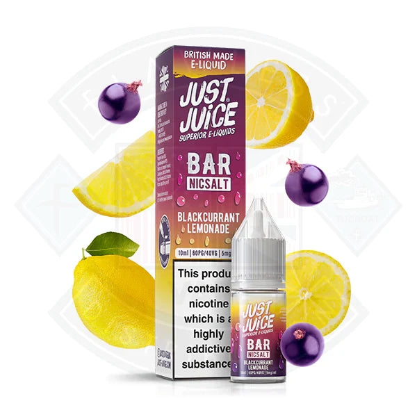 Just Juice Nic Salt Blackcurrant Lemonade UK