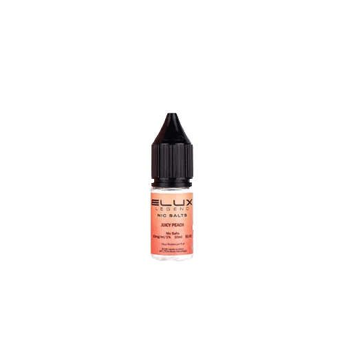 Elux Nic Salt Juicy Peach 10ml 20mg e-liquid bottle soft fragrant white peach fruit