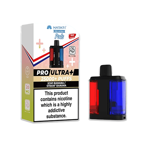 Hayati 25K Refill Pod Kiwi Banana Strawberry Banana dual smoothie replacement pod
