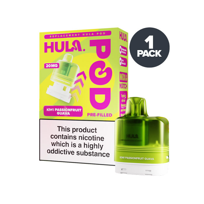 Hula Pods Kiwi Passionfruit Guava prefilled pod vape kit
