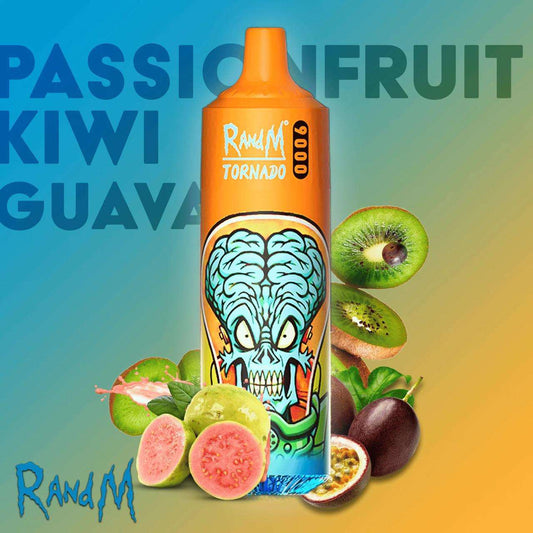 RandM Tornado Kiwi Passion Fruit Guava 9000 Puffs - Vape 7 Store