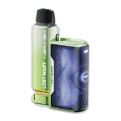 Lost Mary 30000 Puffs Lemon Lime rechargeable kit with yellow and green citrus design
