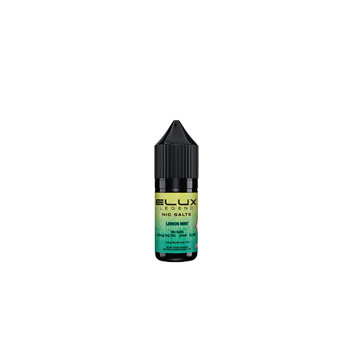 Elux Legend Nic Salt Lemon Mint 10ml 20mg e-liquid bottle sharp citrus cool mint