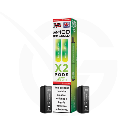 IVG 2400 Lemon Lime 2-in-1 prefilled pod vape kit