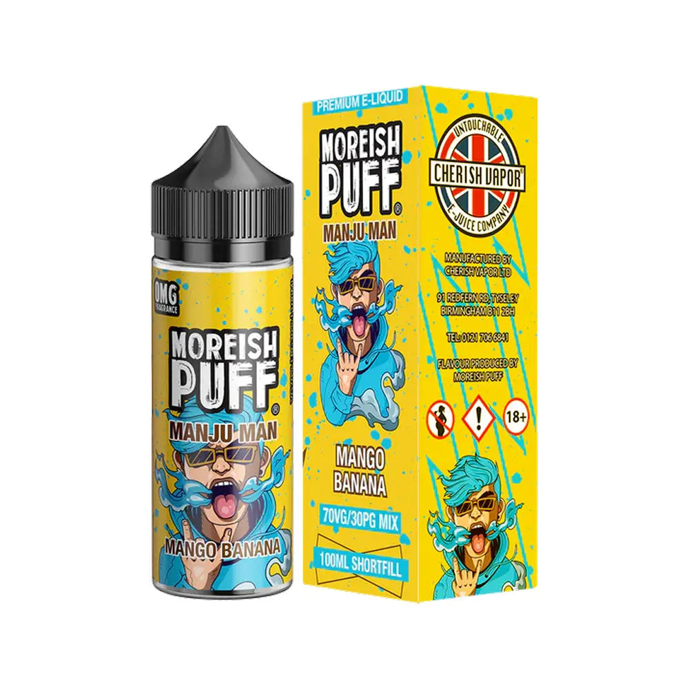 Moreish 100ml Shortfill Mango Banana Manju Man shortfill e-liquid