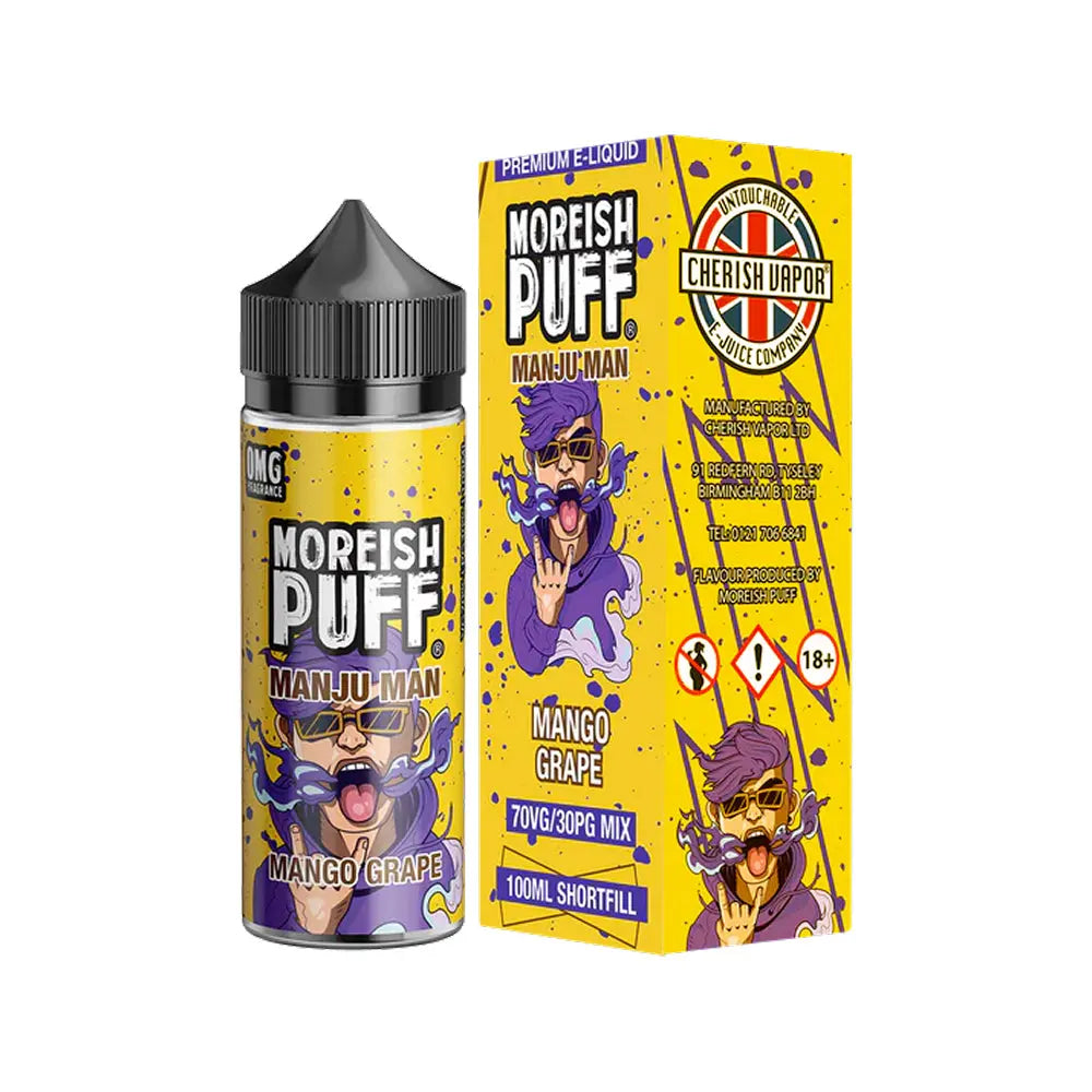 Moreish 100ml Shortfill Mango Grape Manju Man shortfill e-liquid