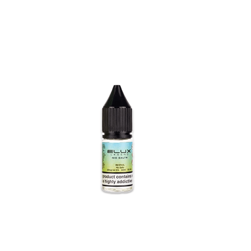 Elux Nic Salt Menthol 10ml 20mg e-liquid bottle pure cold menthol maximum cooling