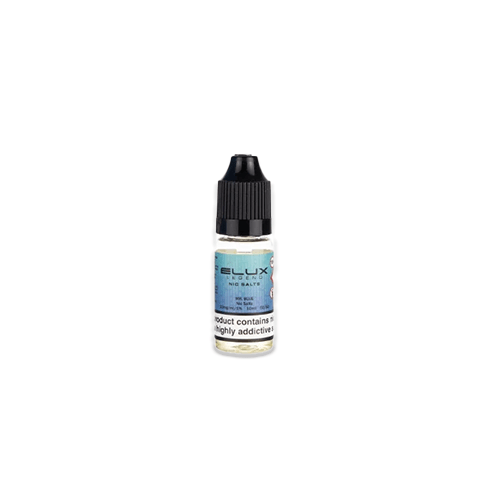 Elux Nic Salt Mr Blue 10ml 20mg e-liquid bottle electric blue raspberry cold menthol