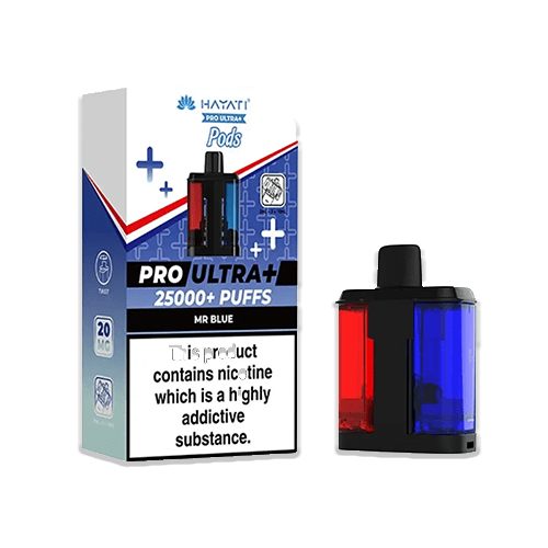 Hayati 25K Refill Pod Mr Blue replacement pod with electric blue raspberry design