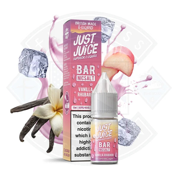 Just Juice Nic Salt Vanilla Rhubarb UK