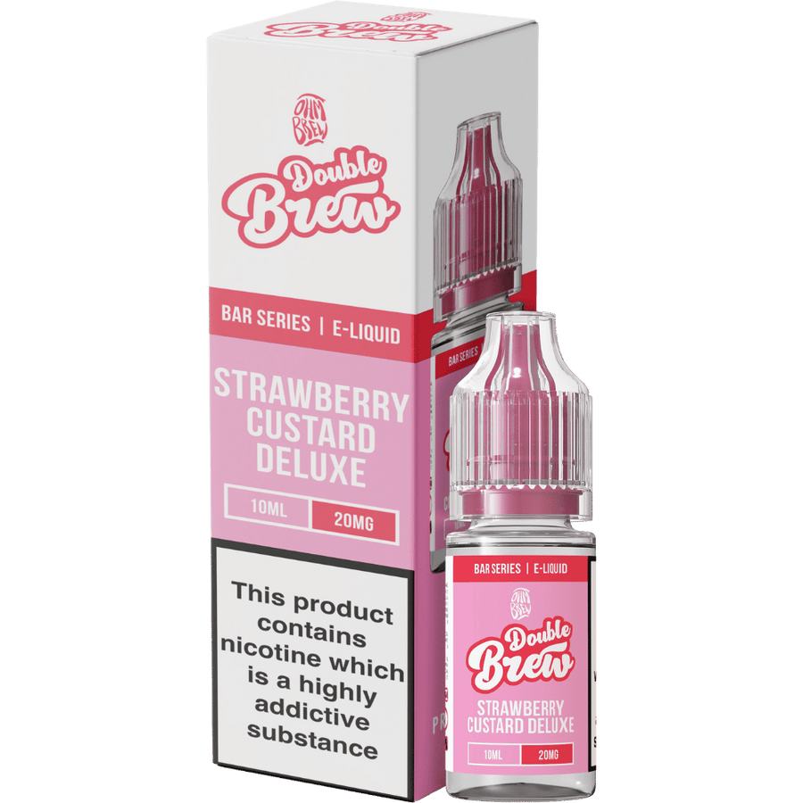 Ohm Brew Double Brew Strawberry Custard Deluxe nic salt e-liquid