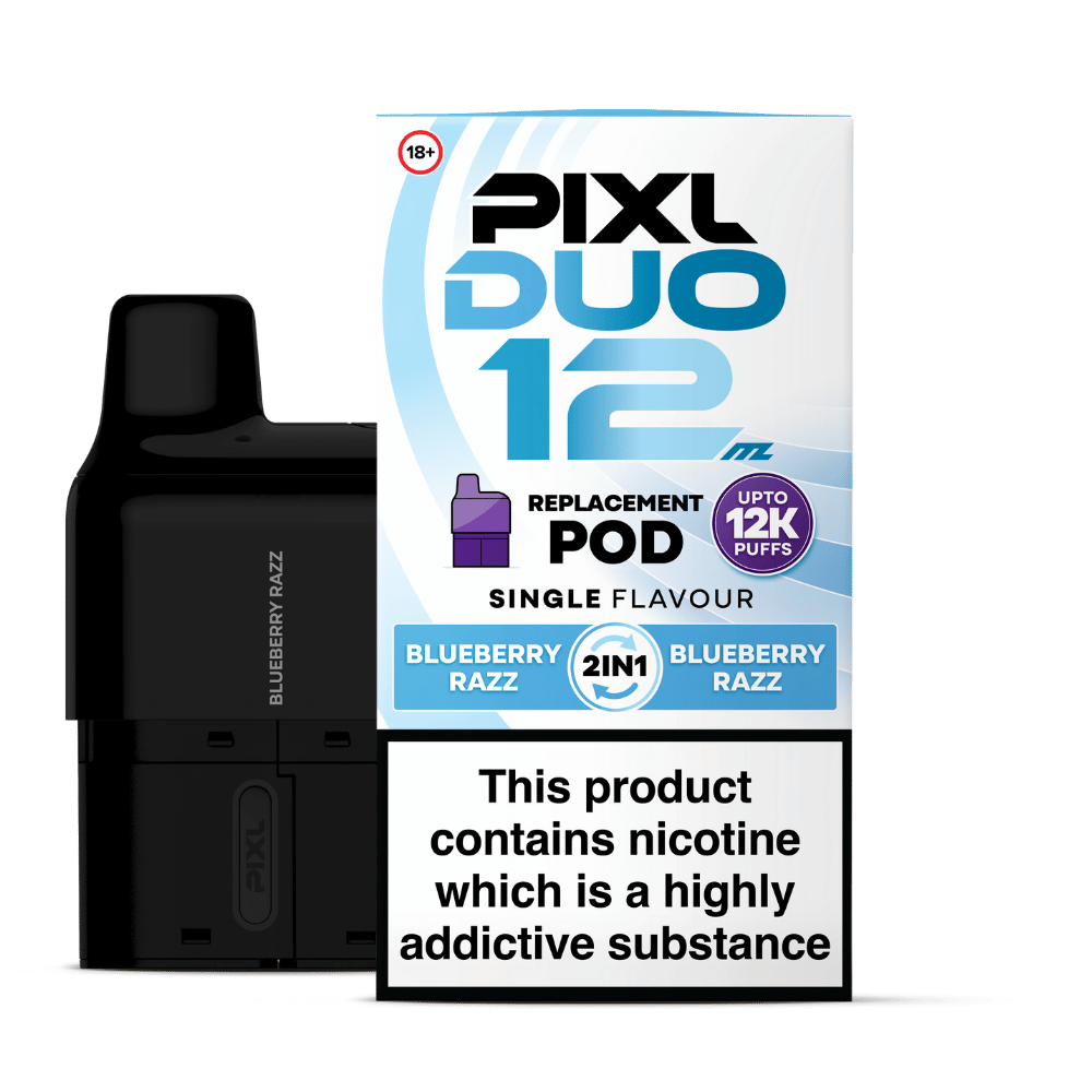 PIXL Duo 12 Blueberry Razz prefilled pod vape kit