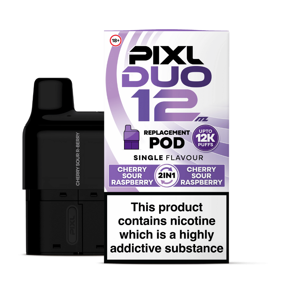 PIXL Duo 12 Cherry Sour Raspberry prefilled pod vape kit