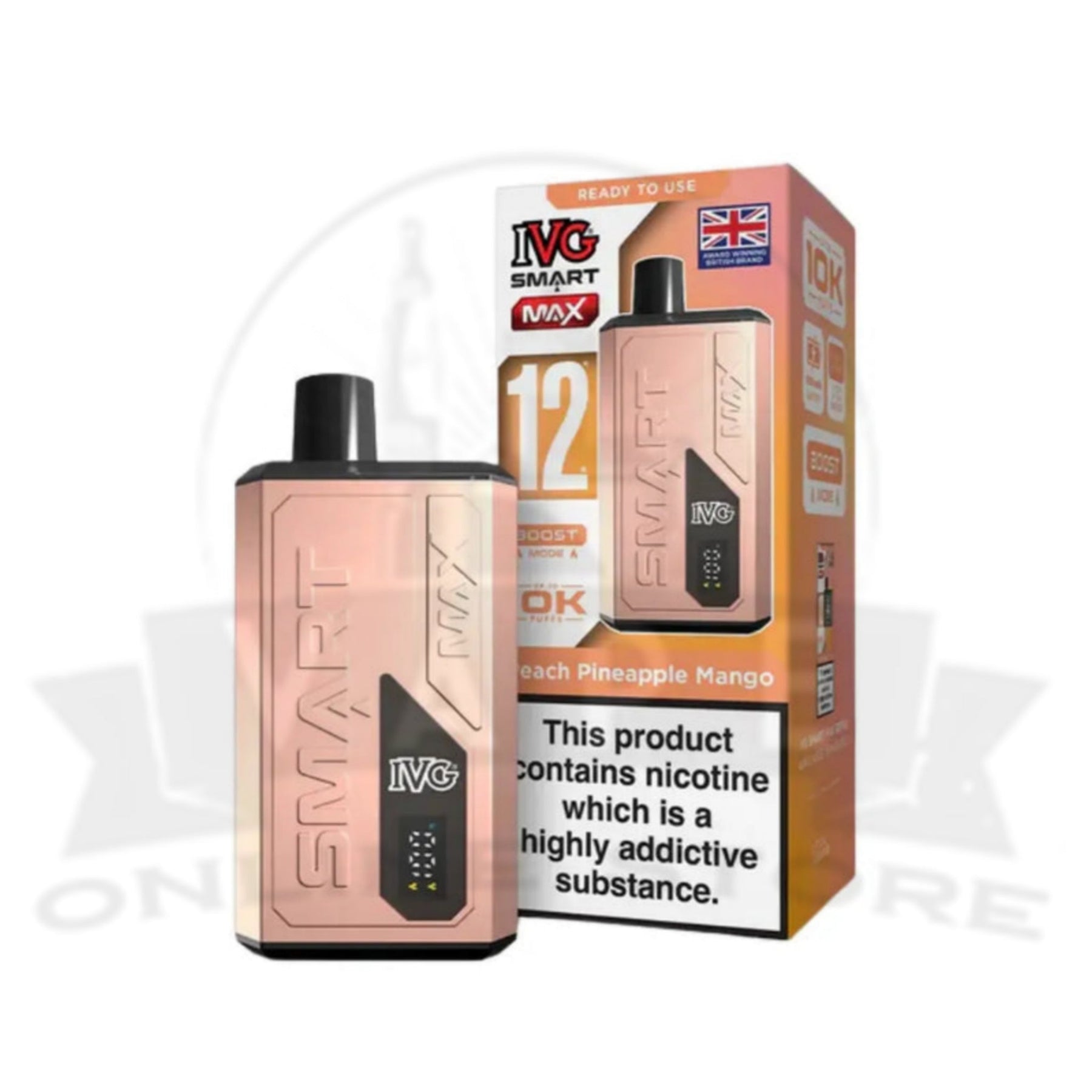 IVG Smart Max 10K Peach Pineapple Mango prefilled pod vape kit