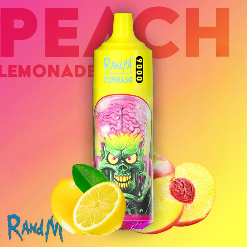 RandM Tornado Peach Lemonade 9000 Puffs - Vape 7 Store