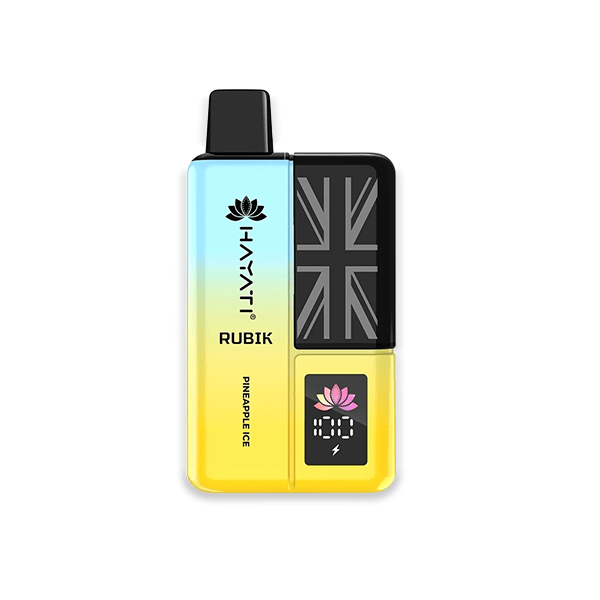 Hayati Rubik 7000 Puffs Pineapple Ice compact tropical menthol rechargeable pod kit