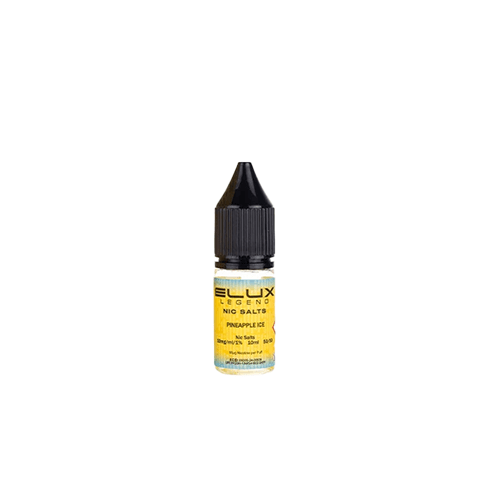 Elux Nic Salt Pineapple Ice 10ml 20mg e-liquid bottle sharp pineapple cold menthol