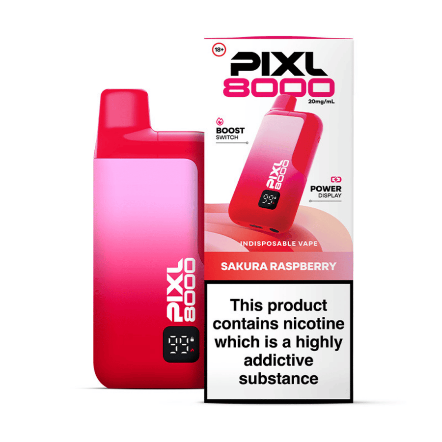 PIXL 8000 Sakura Raspberry prefilled pod vape kit
