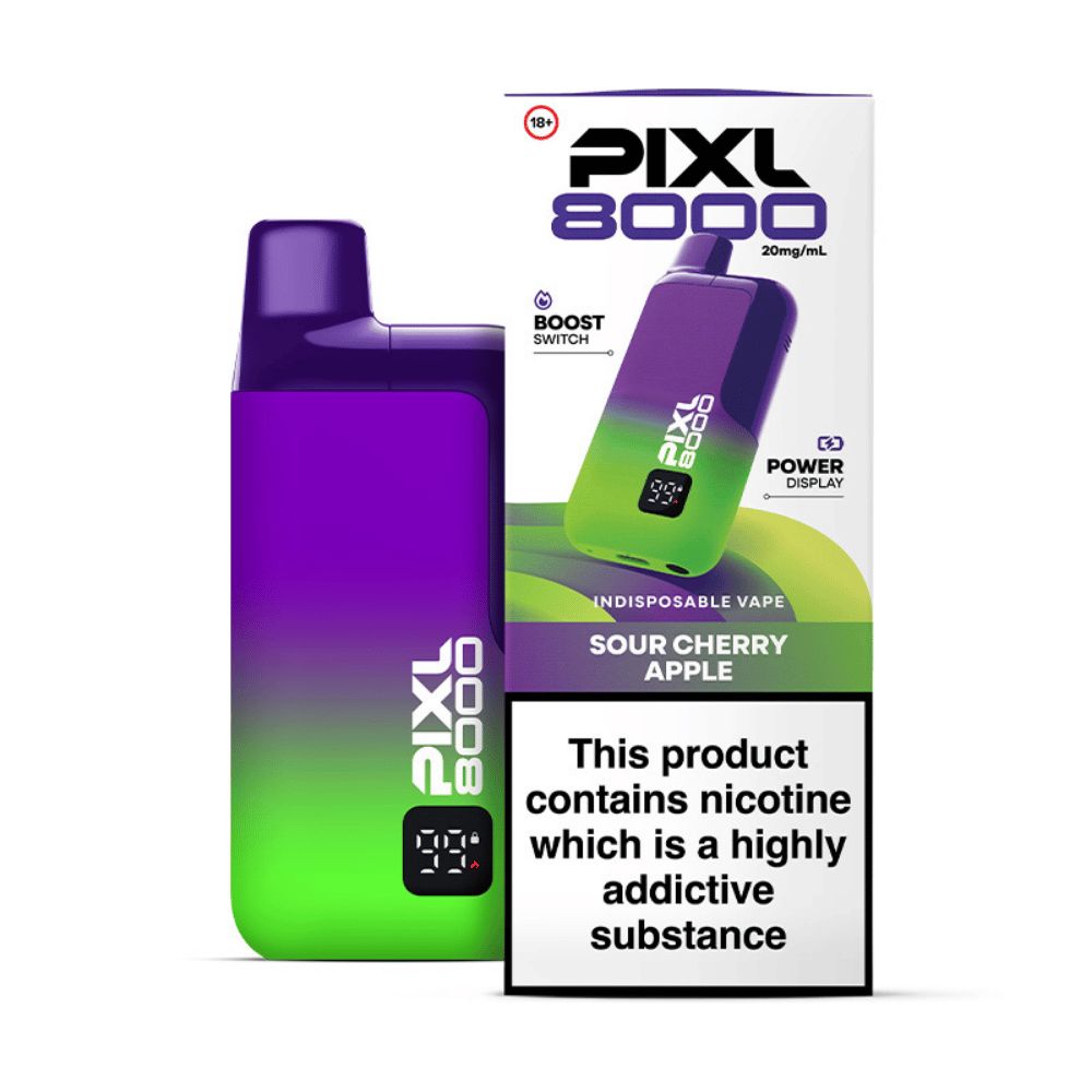 PIXL 8000 Sour Cherry Apple prefilled pod vape kit