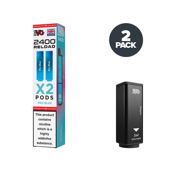 IVG 2400 Pro Blue prefilled pod vape kit