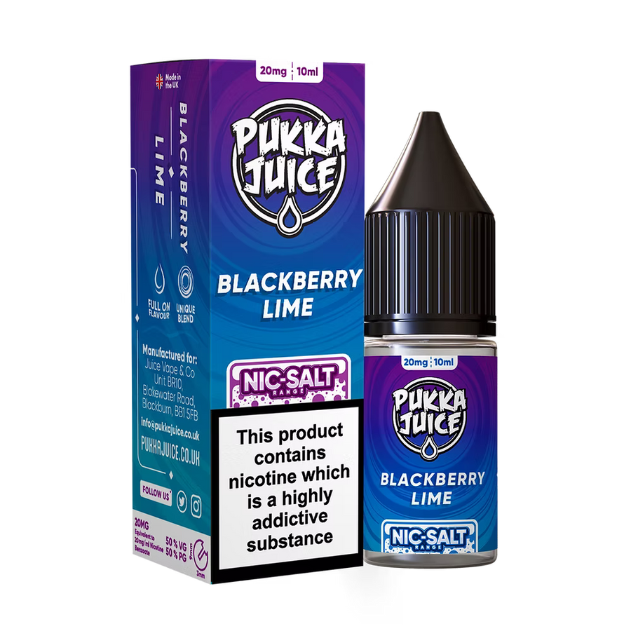 Pukka Juice Nic Salt Blackberry Lime UK