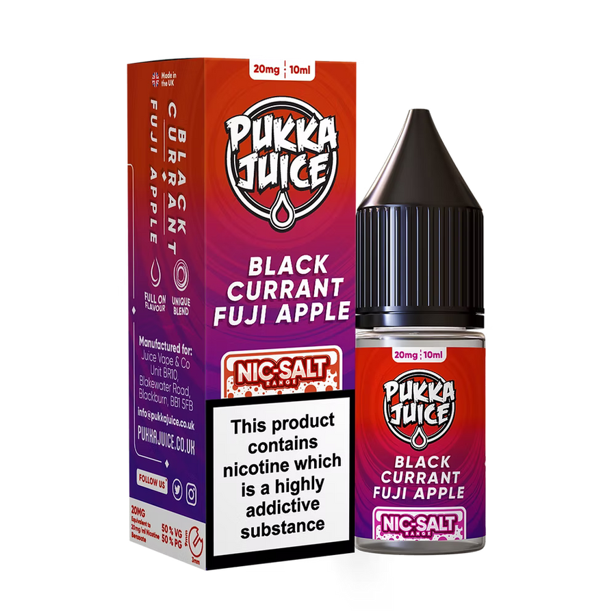 Pukka Juice Nic Salt Blackcurrant Fuji Apple UK