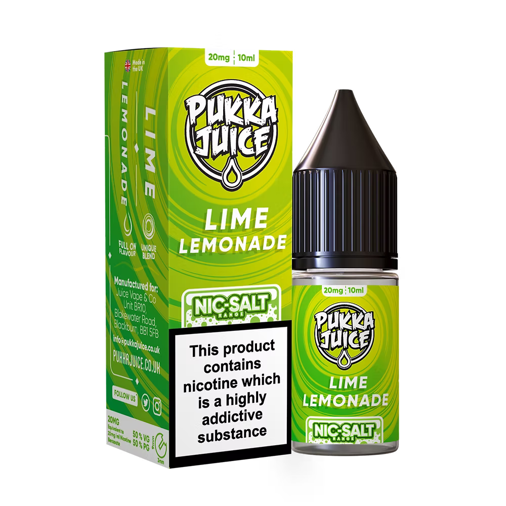 Pukka Juice Nic Salt Lime Lemonade UK