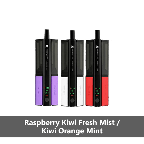 Hayati Shisha 30K Raspberry Kiwi Fresh Mist Kiwi Orange Mint dual pod kit