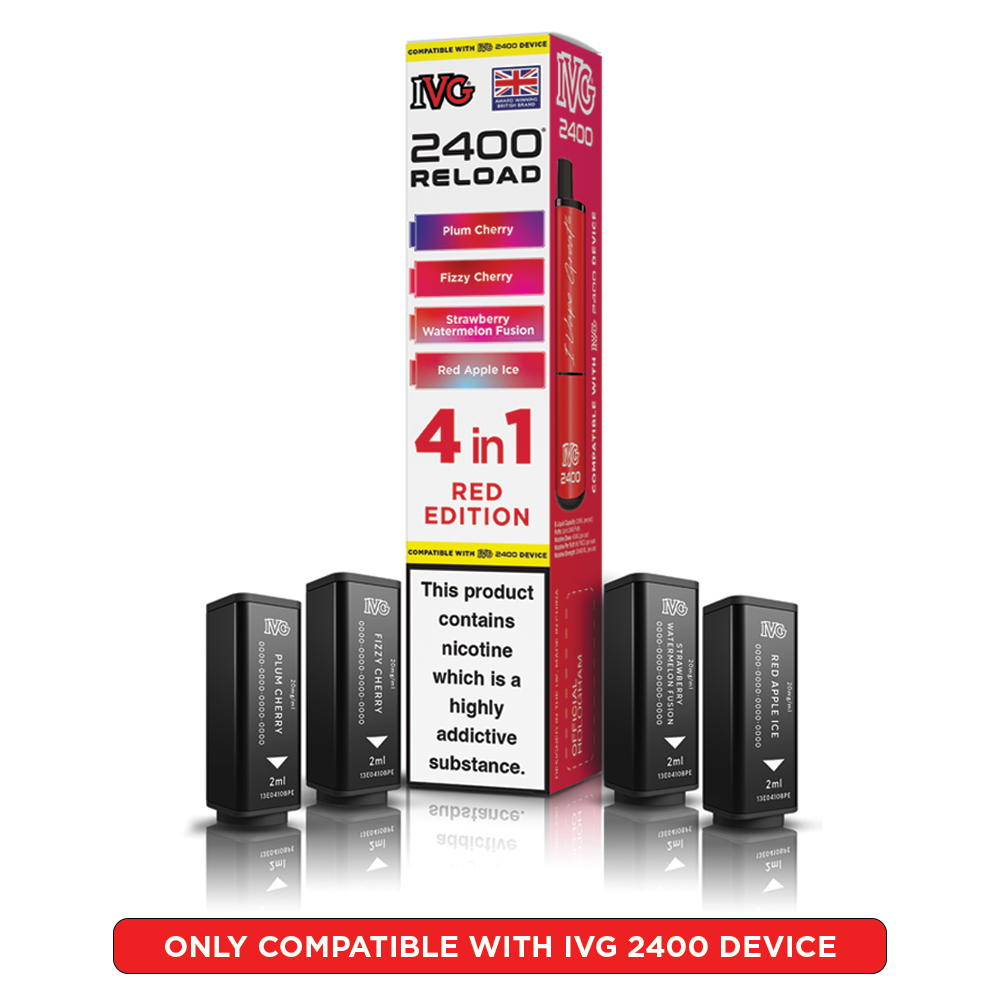 IVG 2400 Red Edition prefilled pod vape kit